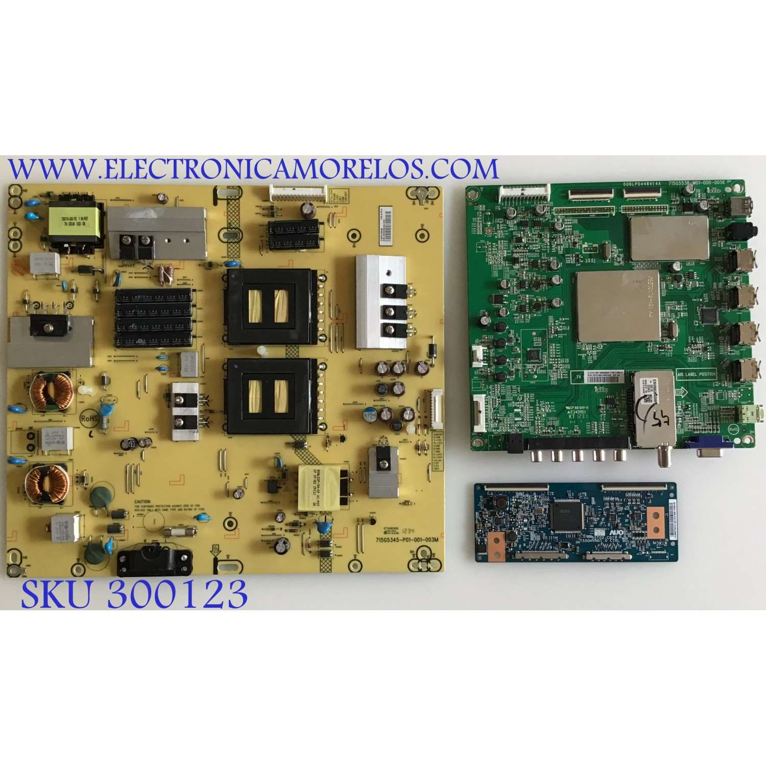 KIT DE TARJEYAS PARA TV INSIGNIA / MAIN CBPFTXCCB01K050 / 715G558-M01-000-005K / FUENTE / ADTV22419XDA / 715G5345-P01-001-003M / T-CON 5555T02C01 / 55T02-C07 / PANEL T550HVN01.1 / MODELO NS-55E480A13A